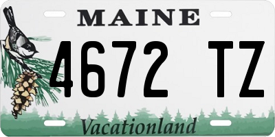 ME license plate 4672TZ