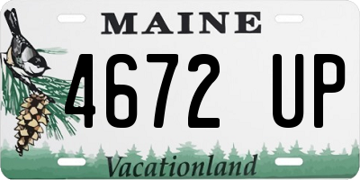 ME license plate 4672UP