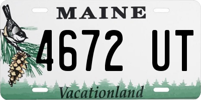 ME license plate 4672UT