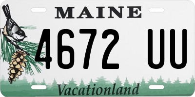 ME license plate 4672UU