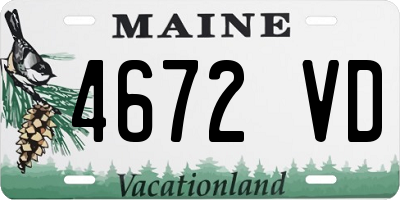 ME license plate 4672VD