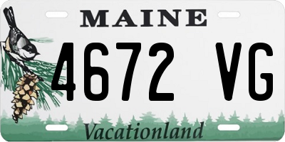 ME license plate 4672VG