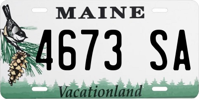 ME license plate 4673SA