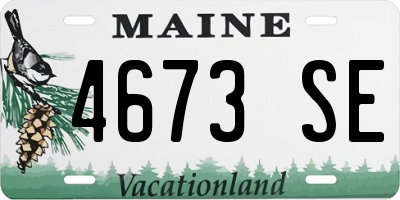 ME license plate 4673SE
