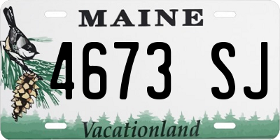 ME license plate 4673SJ