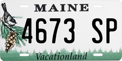 ME license plate 4673SP
