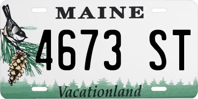 ME license plate 4673ST