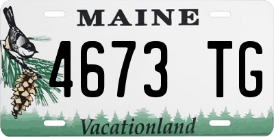 ME license plate 4673TG