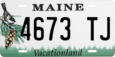 ME license plate 4673TJ