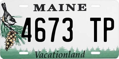 ME license plate 4673TP