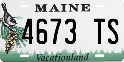 ME license plate 4673TS