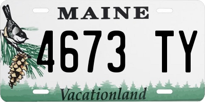 ME license plate 4673TY