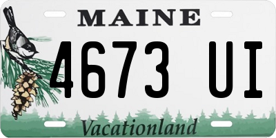 ME license plate 4673UI