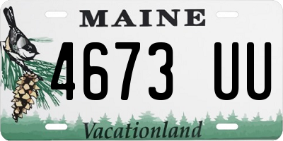 ME license plate 4673UU