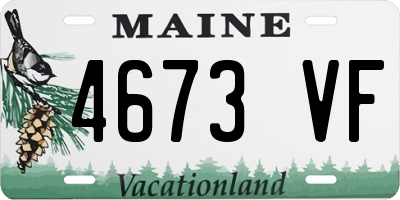 ME license plate 4673VF