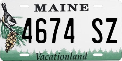 ME license plate 4674SZ