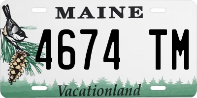 ME license plate 4674TM