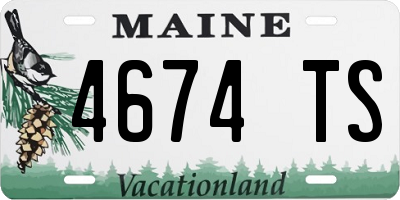 ME license plate 4674TS
