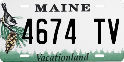 ME license plate 4674TV