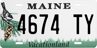 ME license plate 4674TY