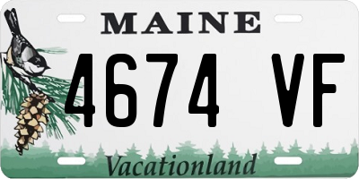 ME license plate 4674VF