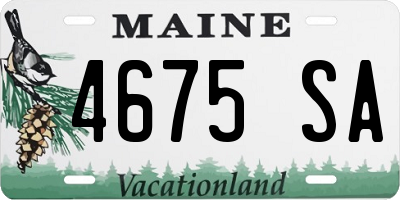 ME license plate 4675SA