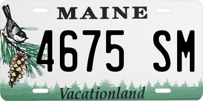 ME license plate 4675SM