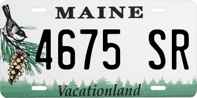 ME license plate 4675SR