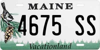 ME license plate 4675SS