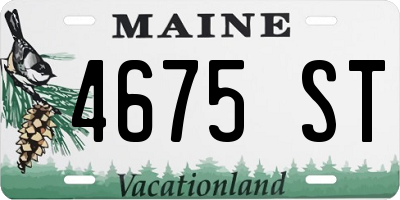 ME license plate 4675ST