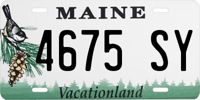 ME license plate 4675SY