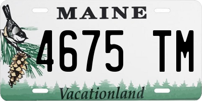 ME license plate 4675TM