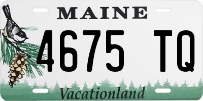 ME license plate 4675TQ