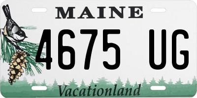 ME license plate 4675UG