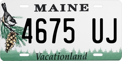 ME license plate 4675UJ