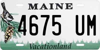 ME license plate 4675UM