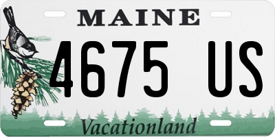 ME license plate 4675US