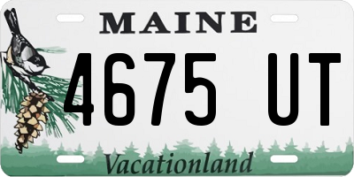 ME license plate 4675UT