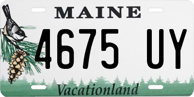 ME license plate 4675UY