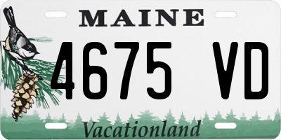 ME license plate 4675VD