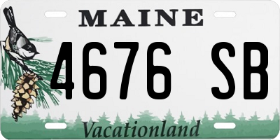ME license plate 4676SB