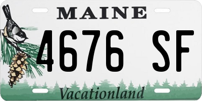 ME license plate 4676SF