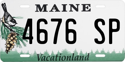 ME license plate 4676SP