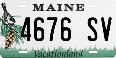 ME license plate 4676SV