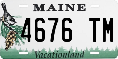 ME license plate 4676TM