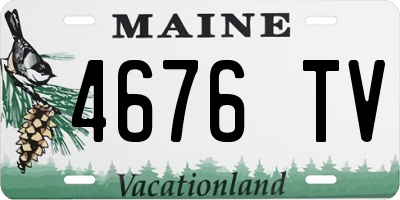 ME license plate 4676TV