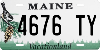 ME license plate 4676TY