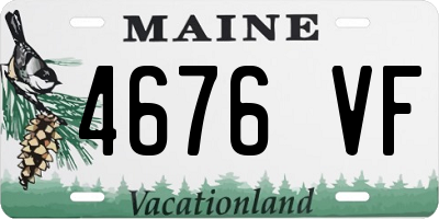 ME license plate 4676VF