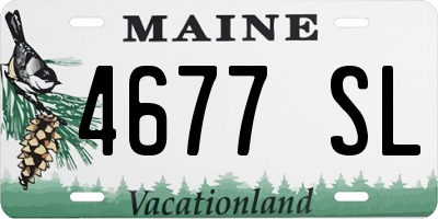 ME license plate 4677SL