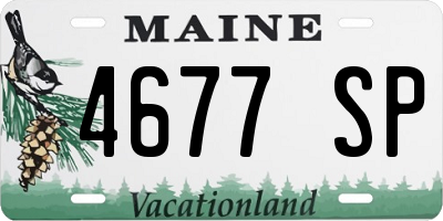 ME license plate 4677SP